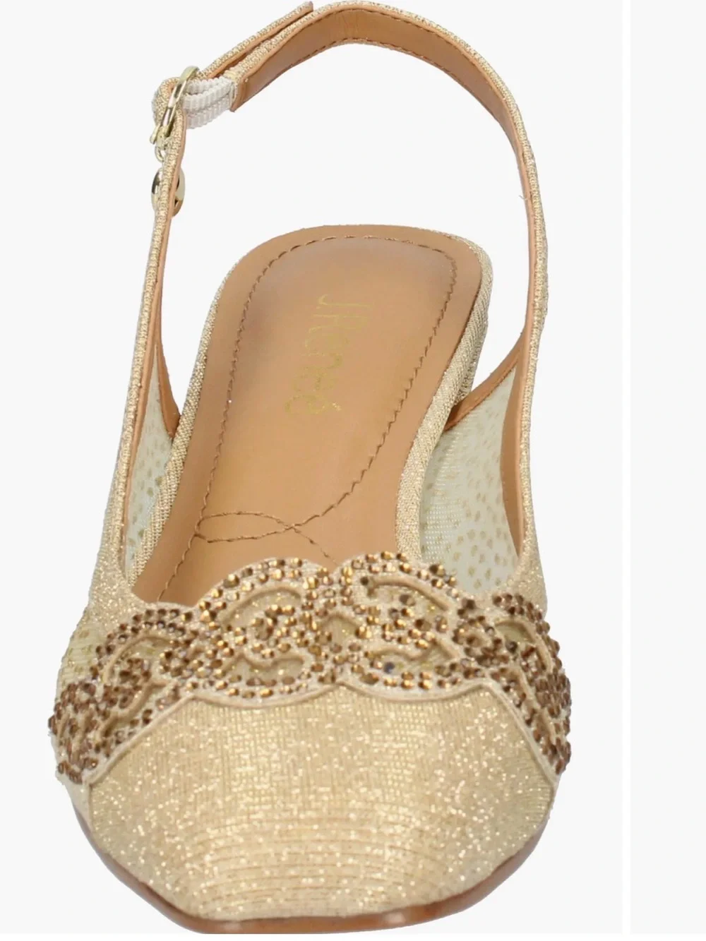 Renee Faleece Crystal Embellished Slingback Pump- Size 9W - Picture 2 of 7
